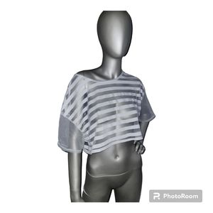 Sheer White Crop Shirt